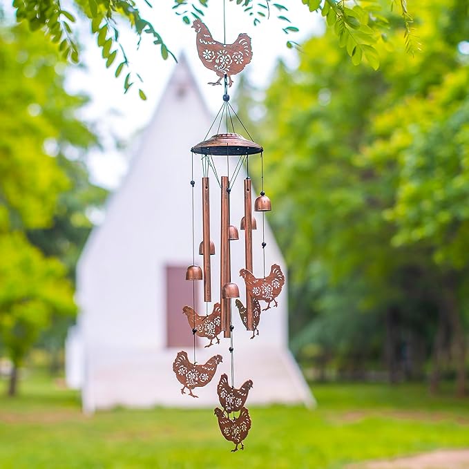 Chicken Wind Chimes for Outside, Chicken Gifts for Women/Men/Sympathy/Memorial - Image 2