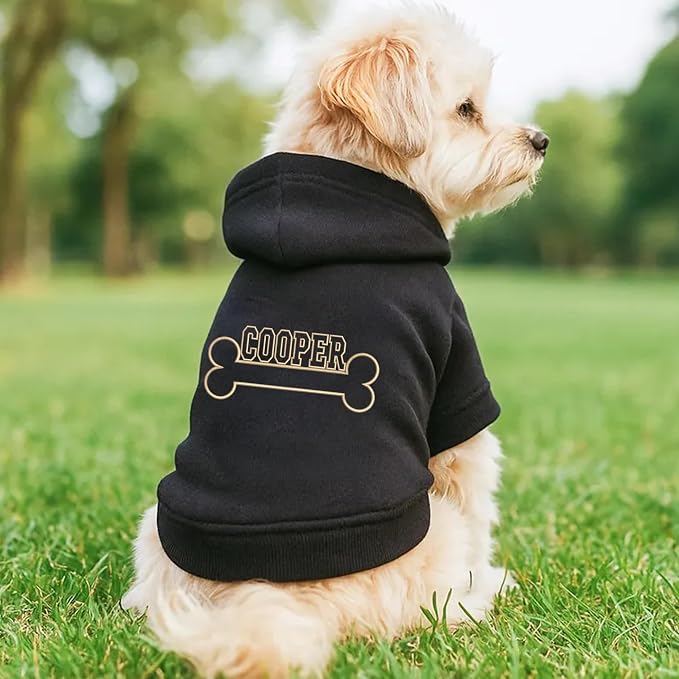 Noni Personalized Name Dog Hoodie, Embroidered Puppy Sweater - Image 3
