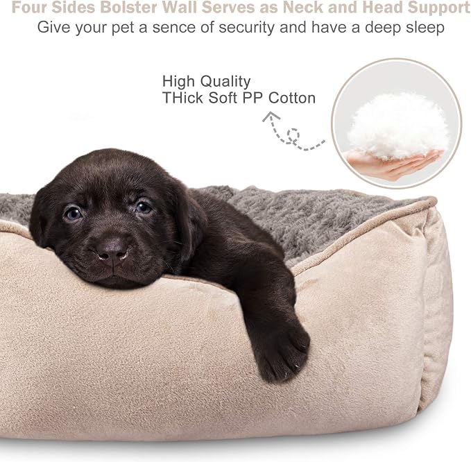 JOEJOY Rectangle Dog Bed for Large Medium Small Dogs - Image 2