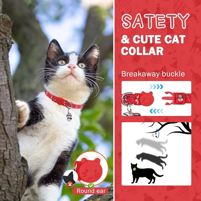 SCENEREAL Christmas Cat Collar Breakaway - Image 5