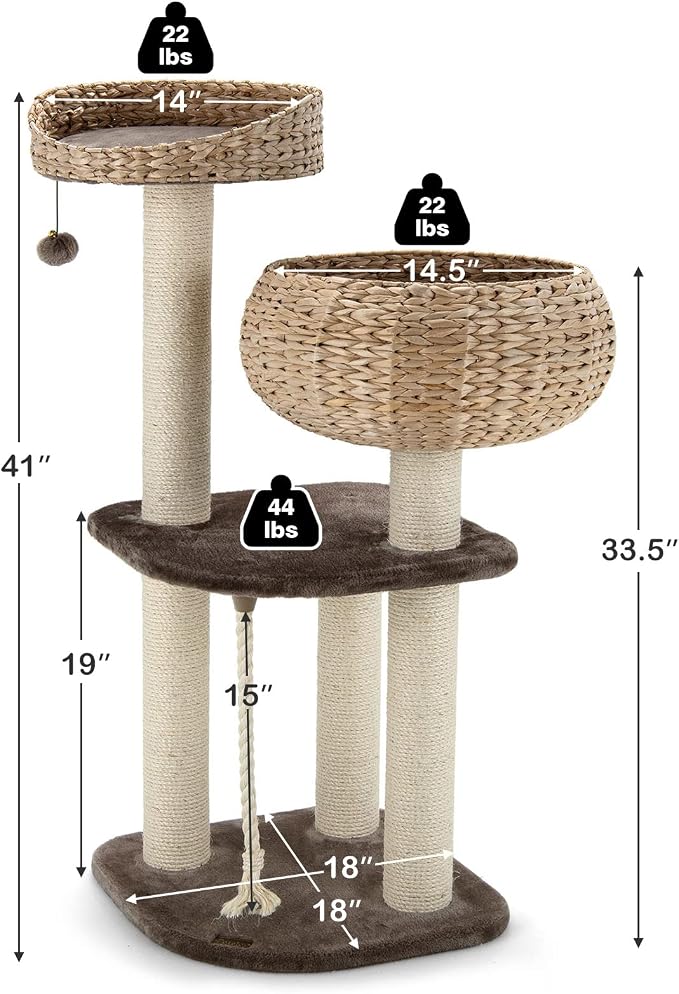 PETSITE 41 Inch Modern Cat Tree - Image 7