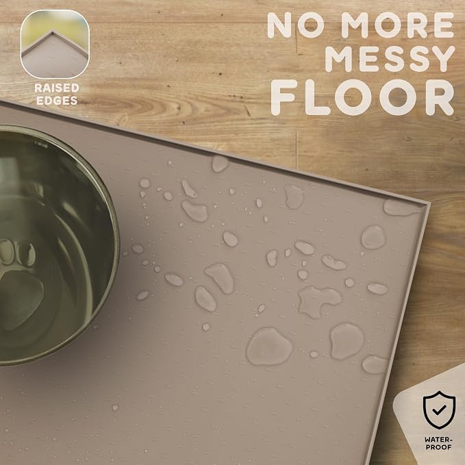 Dog Food Mat - Raised Edges Dogs Mat - Image 5