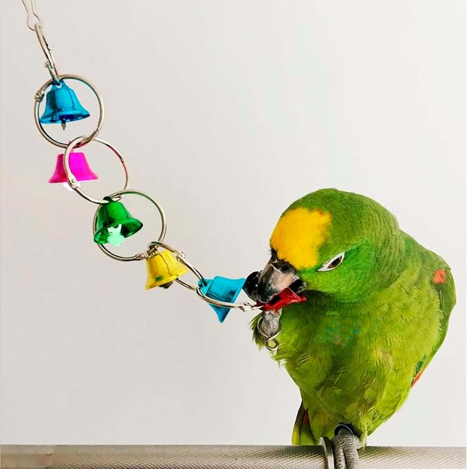 3 Pack Bird Bells Toy Chewing Hanging Ring Toy Cage Bite - Image 3