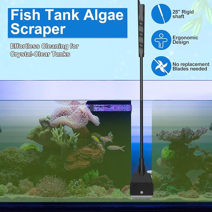 Fish Tank Cleaning Kit Set of 4 Pieces, Aquarium Siphon Algae Scraper Aquarium - Image 5