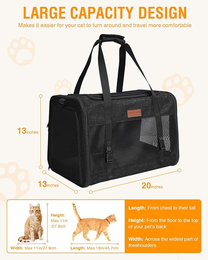 PETUX Large Pet Carrier for Large Cats ＆ Small Dogs - Image 2