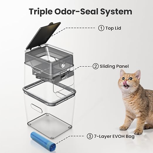 Neakasa PooGuard Litter Disposal Bin, 9.2L Trash Can - Image 3
