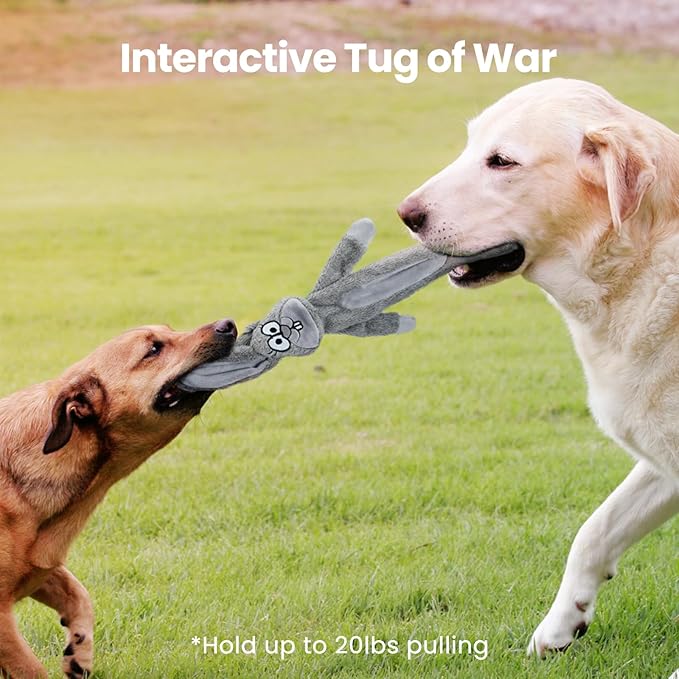 HGB No Stuffing Dog Toys for Aggressive Chewers, Squeaky Crinkle Plush Dog Toys - Image 5