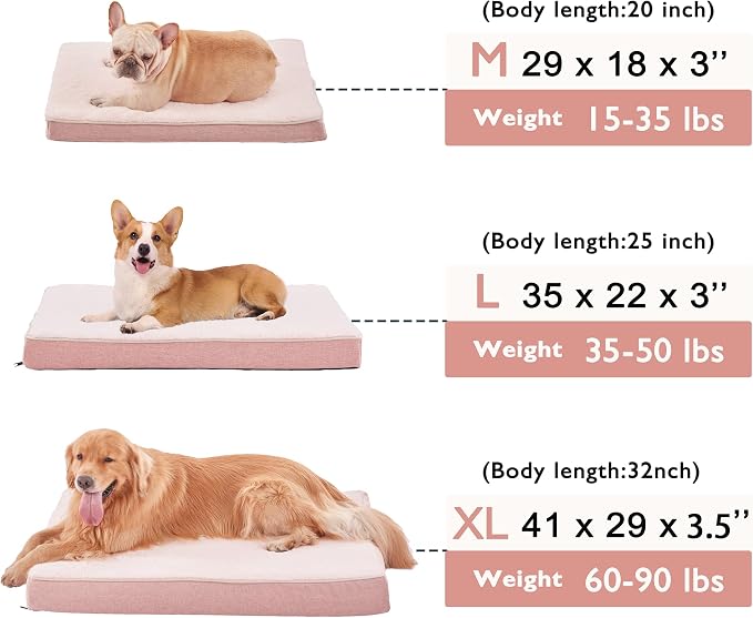 Memory Foam Medium Dog Bed, Cooling Dog Beds - Image 6