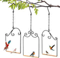 3 Pcs Hummingbird Swings and Perches Wild Bird Swing Metal Frame by Jenaai