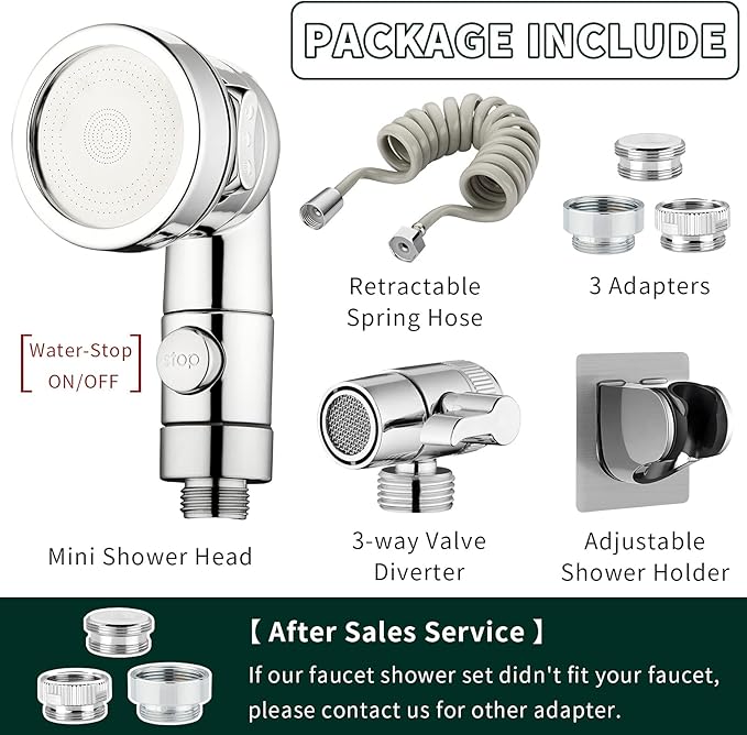 ZCONIEY Sink Faucet Sprayer Attachment Hair Pet Rinser Showerhead - Image 5