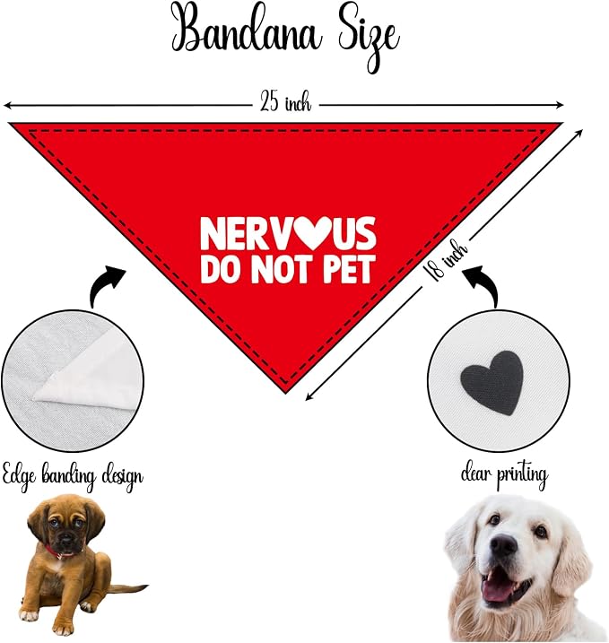Nervous Do Not Pet Dog Bandana Service Bandana Service Dog in Training Funny - Image 2