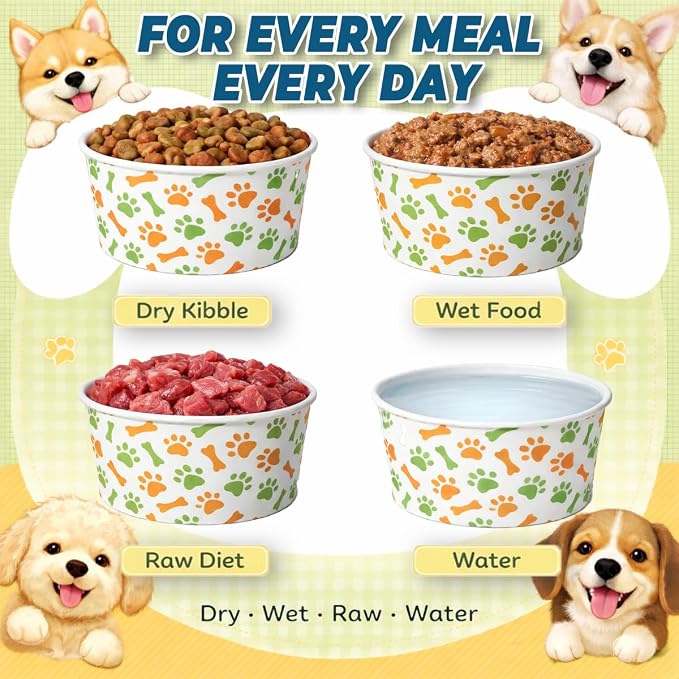 60 Pcs 42 oz/ 5.2 Cups Disposable Pet Bowls - Image 3