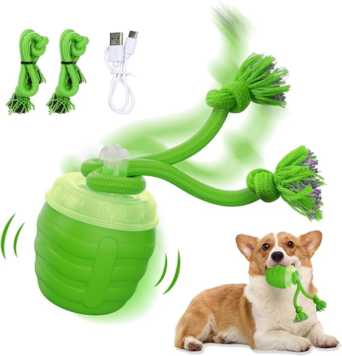 Interactive Dog Toy, Motion Activated Rolling Squeaky Ball by Huimpet