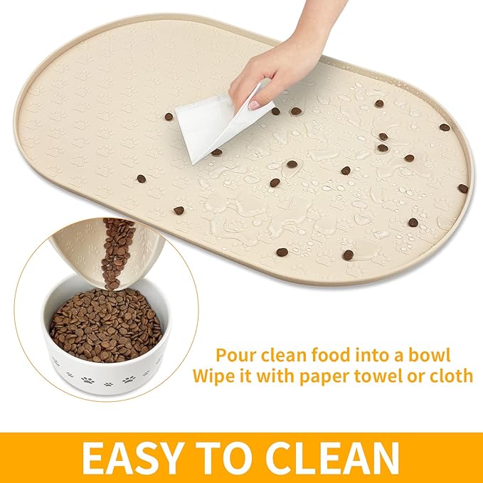 KPWACD Pet Feeding Mat for Dogs and Cats, Silicone Dog Placemat Non-Slip - Image 5