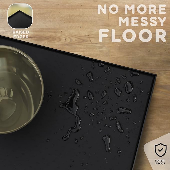 Dog Food Mat - Raised Edges Dogs Mat - Image 5