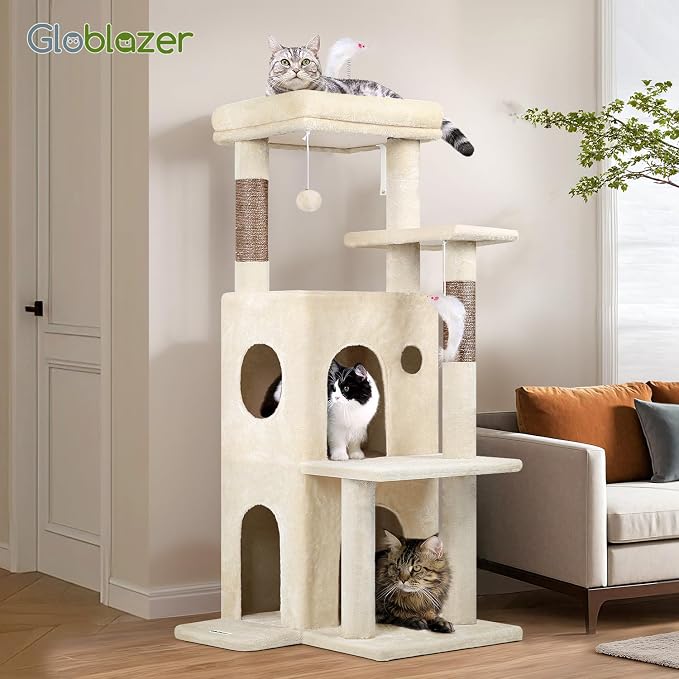 Globlazer Cat Tree Tower for Indoor Cats, 50-inch Adult Cat Tree House for - Image 7