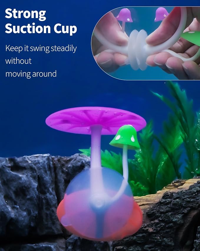 Uniclife Betta Mushroom Hammock Soft Aquarium Rest Bed Fish Breeding Playing Pad - Image 6