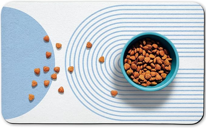Dog Food Mats for Floors Waterproof, Cat Water Bowl Mats Pet Feeding Absorbent by Zoeeya