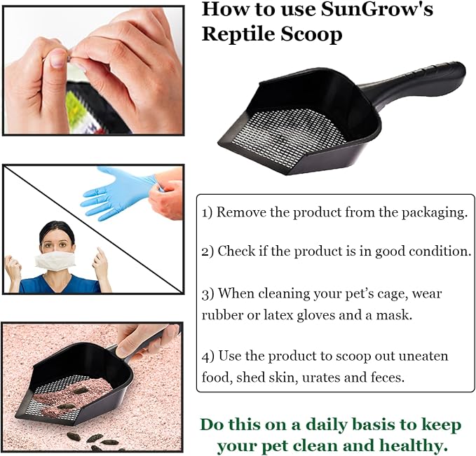 SunGrow Reptile Litter Scoop, Pointed Edge - Image 5