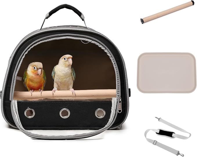 Bird Carrier, Bird Cage Parakeet Parrot Budgie Carrier Backpack by Hcupet