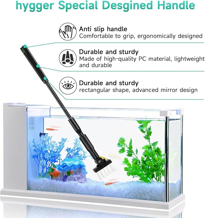 hygger Small Aquarium Cleaning Tools, 4 in 1 Fish Tank Cleaner Kit - Image 4