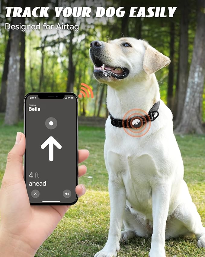 Joytale Airtag Dog Collar, Dual D-Rings, Reflective Pet Collar - Image 2