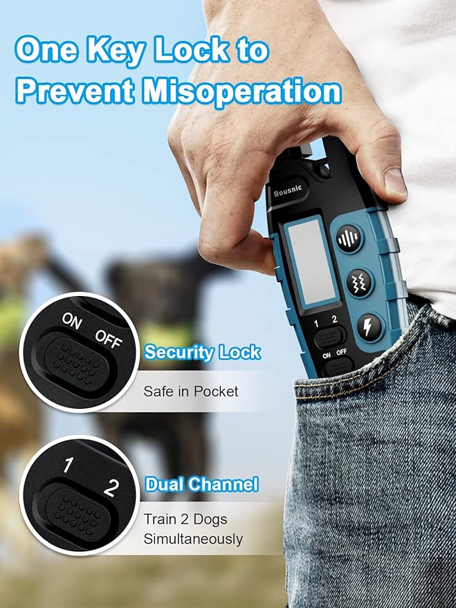 Bousnic Dog Shock Collar 2 Dogs - 3300 ft Waterproof Training Collar - Image 5