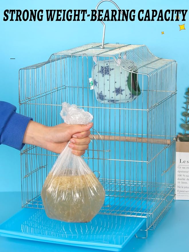 Large Disposable Bird Cage Tray Liners，34'' X 22'' Plastic Parakeet Cage Liner - Image 5