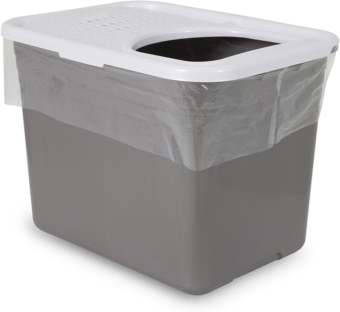 Petmate TOP ENTRY LITTER PAN LINERS Dark Grey 8 Count by Petmate