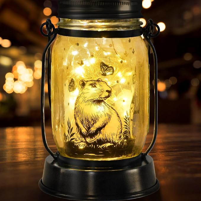 kyoryuger Capybara Gifts for Women/Men Capybara Solar Lanterns Mom Grandma - Image 8