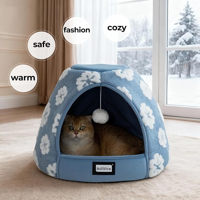 BALANCE Cat Beds for Indoor Cats, 2-in-1 Cat Bed Cave - Image 8