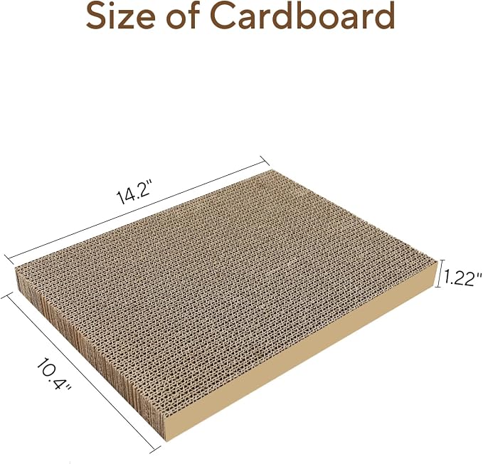 AUSCAT Cat Cardboard Scratcher, 14.8" L x 10.8" W x 5.2" H. - Image 4