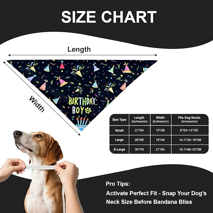 Dog Birthday Bandanas, Party Outfit Gift - Image 3