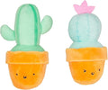 Pearhead Prickly Plants Cat Toy Set, Cute Catnip Toys, Plush Cactus Interactive by Pearhead