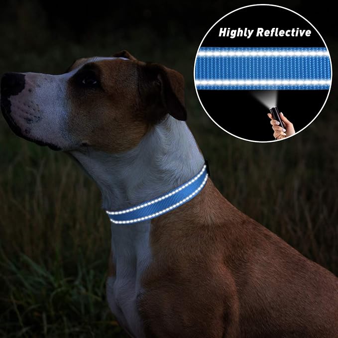 TagME Reflective Nylon Dog Collars, Adjustable Classic Pet Collar - Image 5