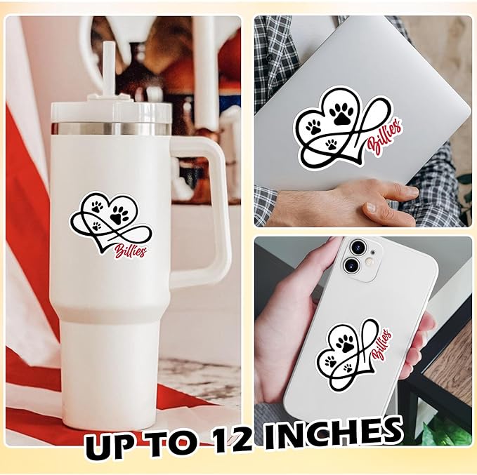 Personalized Infinity Paw Print Sticker - Image 3