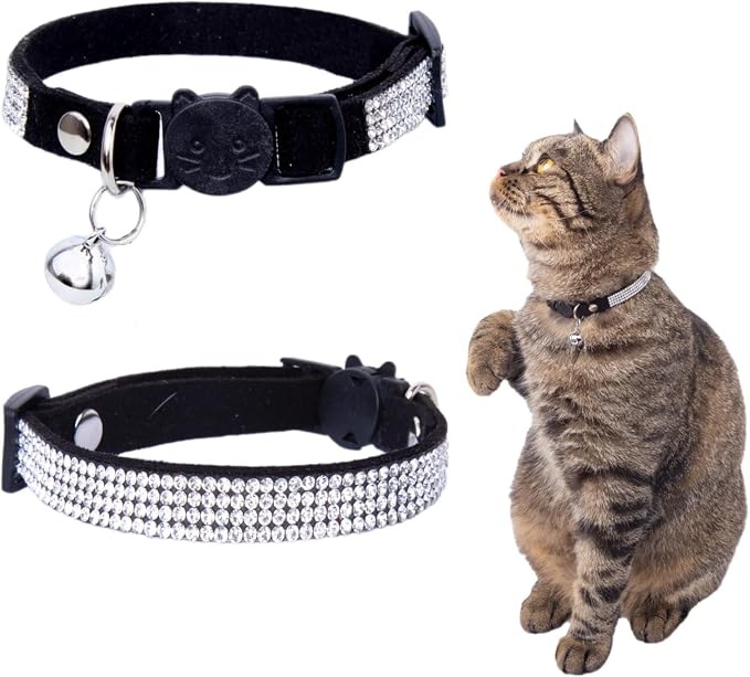 Rhinestone Cat Collar Breakaway by HAMUSN