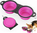 Pawaboo 2-in-1 Collapsible Dog Bowls, Dual Puppy Food and Water Bowls, 180° by Pawaboo