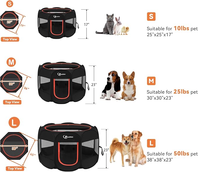 Dog Playpen, Puppy Pet Playpens Indoor - Image 7