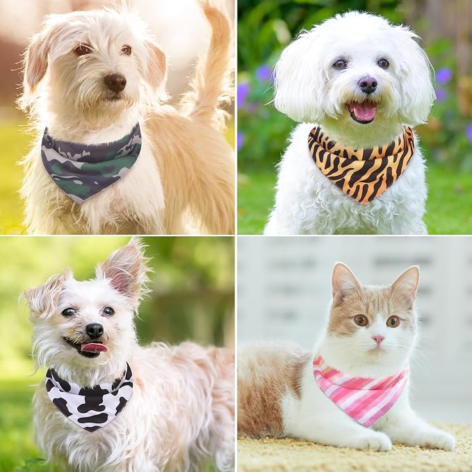 PAWCHIE Dog Bandanas Small Reversible Styles Pet Triangle Scarf Bibs - Image 7