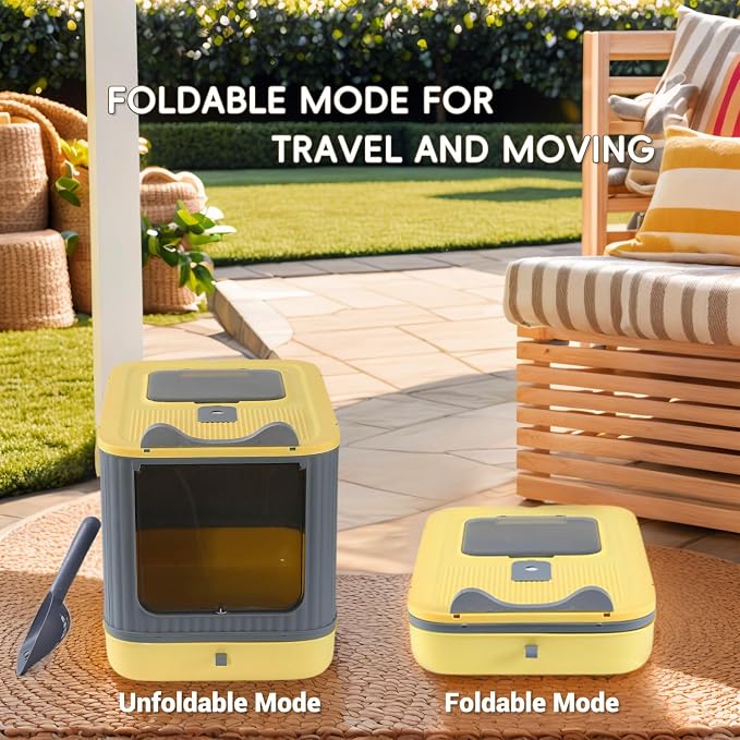 Upgraded Fully Enclosed Cat Litter Box - Image 7