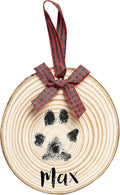 Pearhead Rustic Wood Paw Print Christmas Tree Ornament, Dog or Cat Pawprint by Pearhead