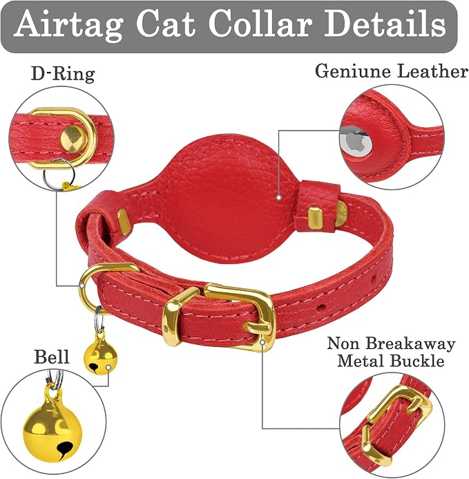 OOPSDOGGY Leather AirTag Cat Collar - Image 3