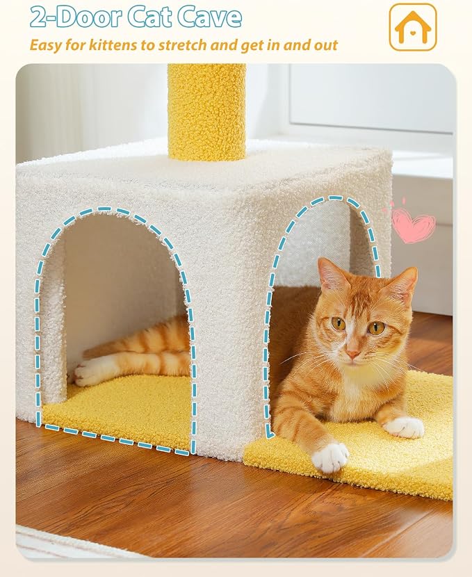 Cute Cat Tree with Flower Top Bed - Image 5