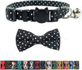 Cat Collar with Bell and Bow Tie, Breakaway Clasp Cute Dots Kitty Kitten by Ximipet