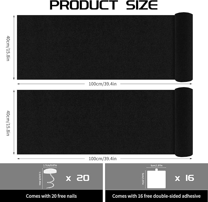 2 Pcs Total 78.7"x15.8" Cat Scratch Mat, Cat Scratch Couch Furniture Protector - Image 2