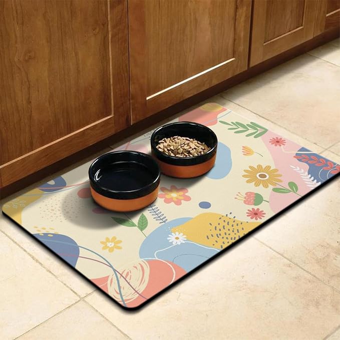 Pet Feeding Mat for Floors Waterproof Dog Mat for Food and Water Absorbent - Image 8