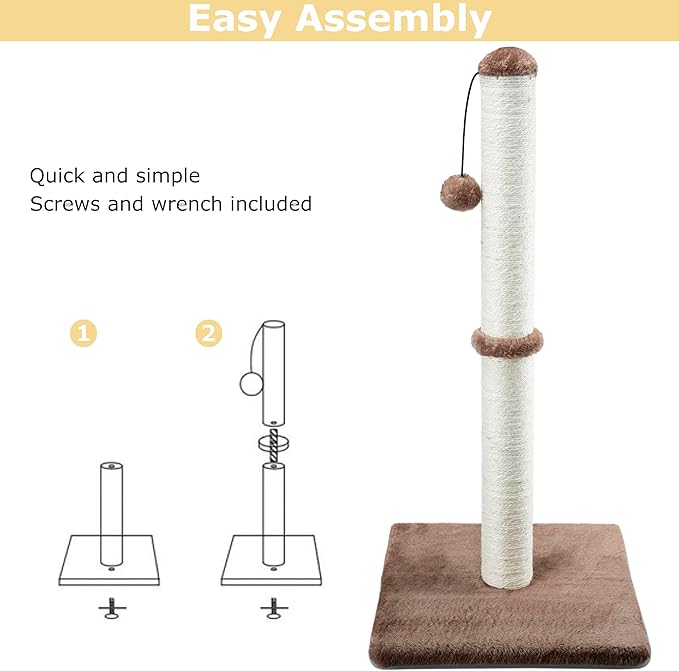 Dimaka 29" Tall Cat Scratching Post, Claw Scratcher - Image 5