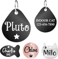 Ultra Joys Cat ID Tag Personalized Pet Tags, Durable Stainless Steel Small Pet by UltraJoys