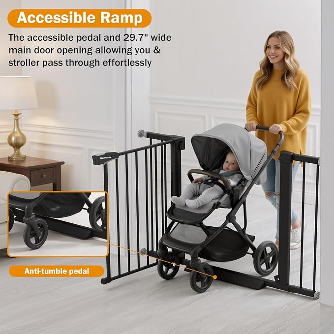 Baby Gate for Stairs, 29.7-43" Auto Close Dog Gate for Doorways & Hallways - Image 6